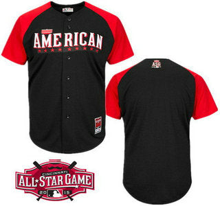 American League Blank 2015 Mlb All star Black Jersey