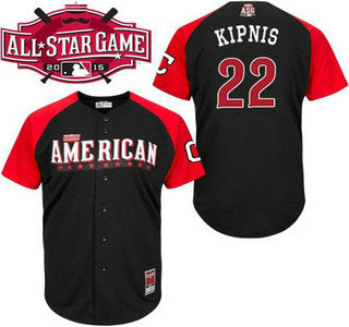 American League Cleveland Indians 22 Jason Kipnis 2015 Mlb All star Black Jersey