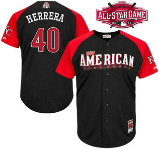 American League Kansas City Royals 40 Kelvin Herrera Black 2015 All star Game Player Jersey