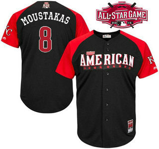 American League Kansas City Royals 8 Mike Moustakas 2015 Mlb All star Black Jersey