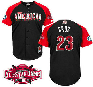American League Seattle Mariners 23 Nelson Cruz 2015 Mlb All star Black Jersey