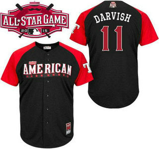 American League Texas Rangers 11 Yu Darvish Black 2015 All star Game Player Jersey