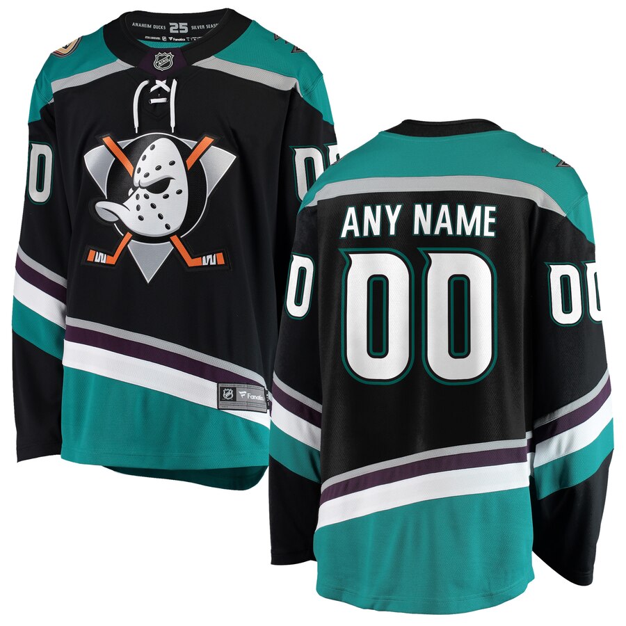 Anaheim Ducks Fanatics Branded Alternate Breakaway Custom Jersey Black