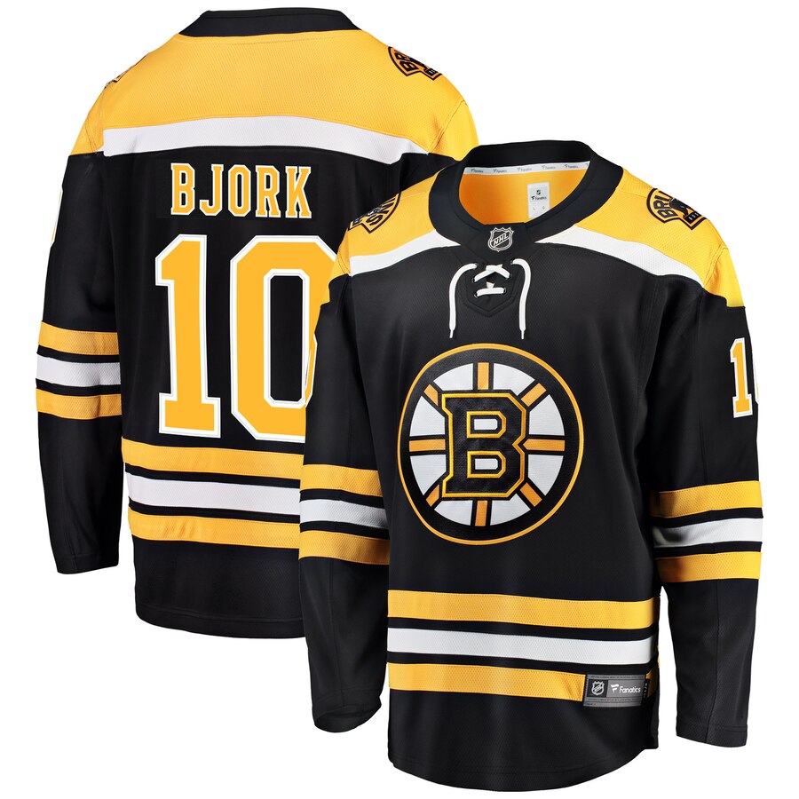 Anders Bjork Boston Bruins Fanatics Branded Home Breakaway Player Jersey Black
