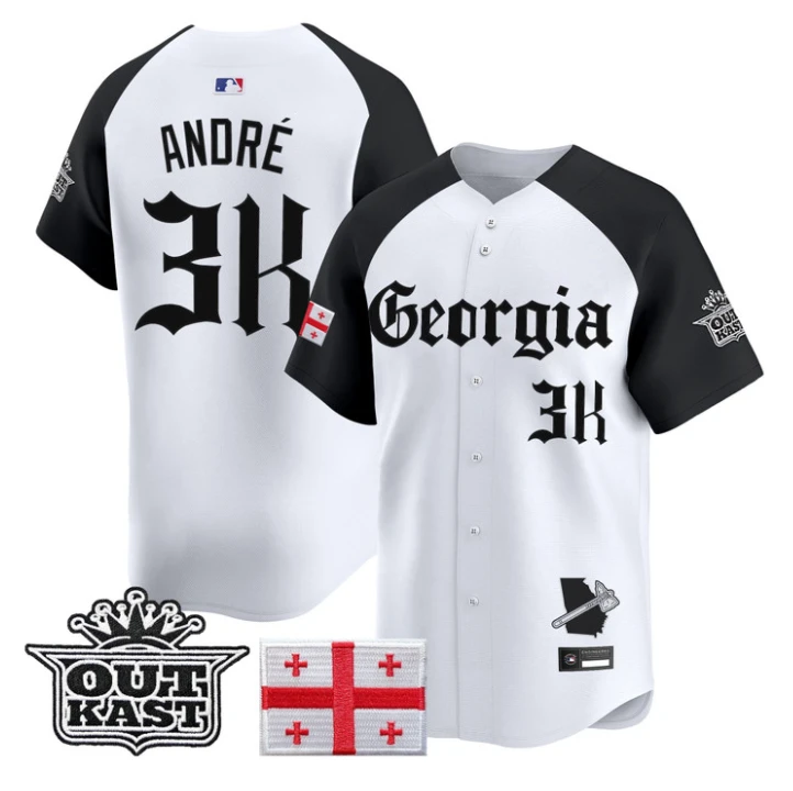 Andr Jersey Atlanta Braves Georgia Outkast Gothic Stitched