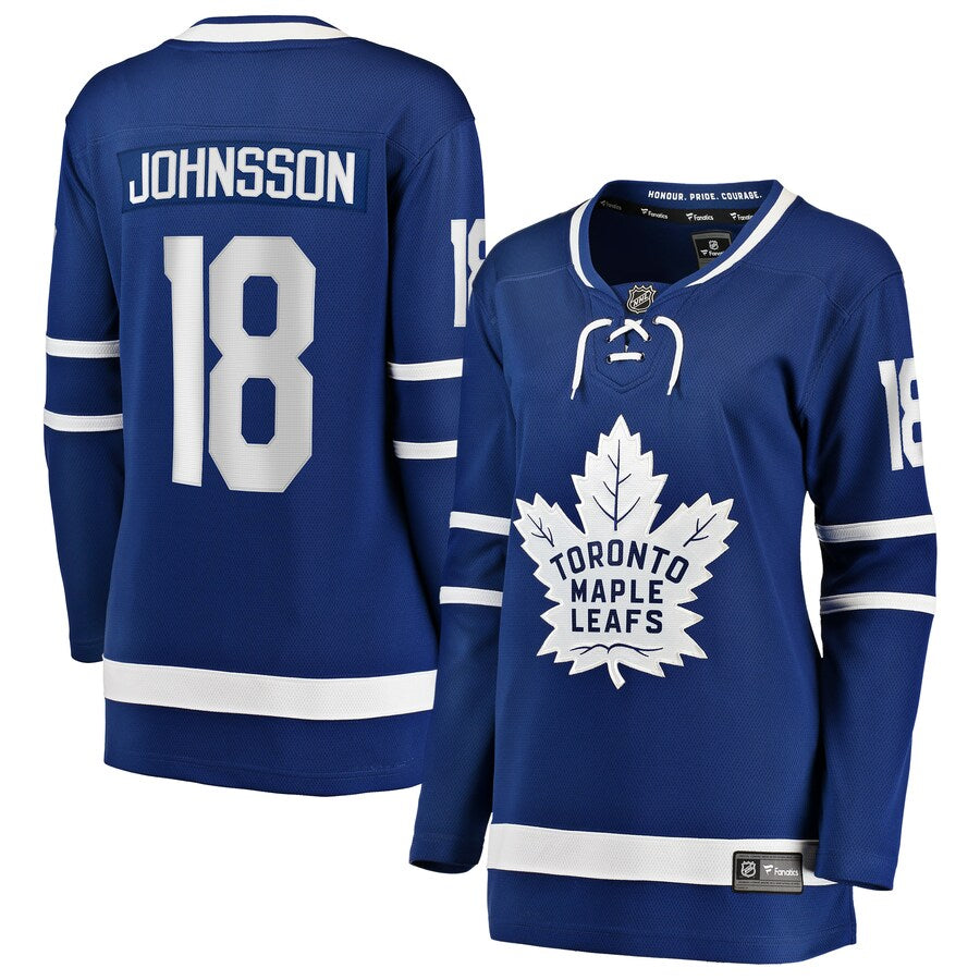 Andreas Johnsson Toronto Maple Leafs Fanatics Branded Womens Home Breakaway Player Jersey Blue