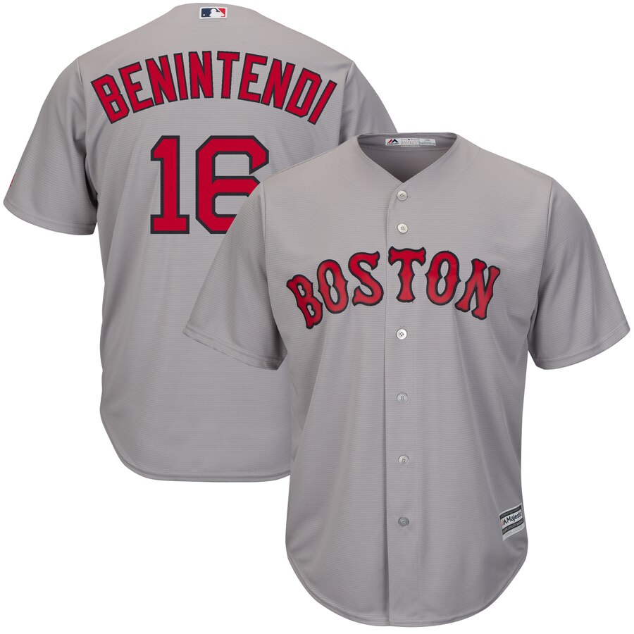 Andrew Benintendi Boston Red Sox Majestic Road Official Cool Base Replica Player Jersey Gray