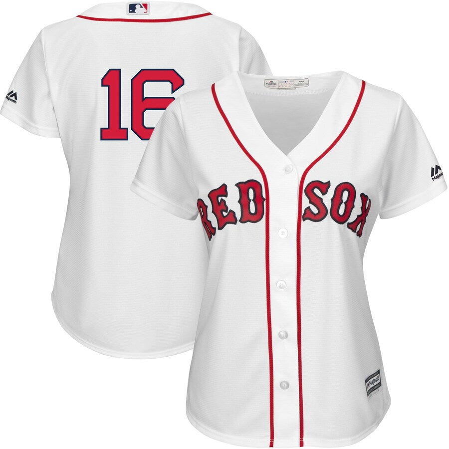 Andrew Benintendi Boston Red Sox Majestic Womens Team Cool Base Player Jersey White