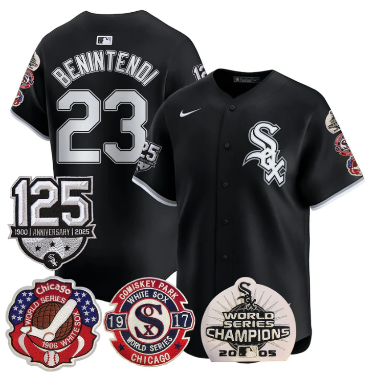Andrew Benintendi Jersey #23 Chicago White Sox 125th Anniversary World Series Ch