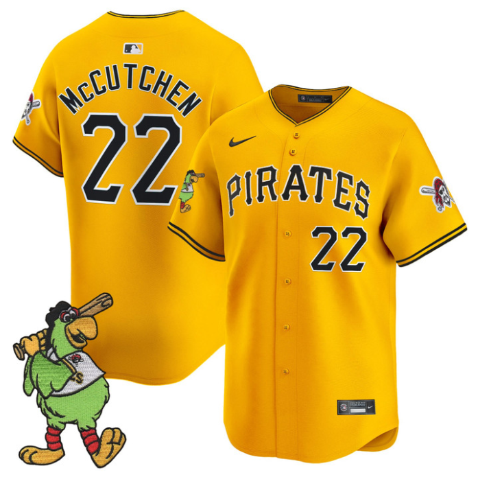 Andrew Mccutchen Jersey #22 Pittsburgh Pirates Pirate Parrot Patch Premier Limit