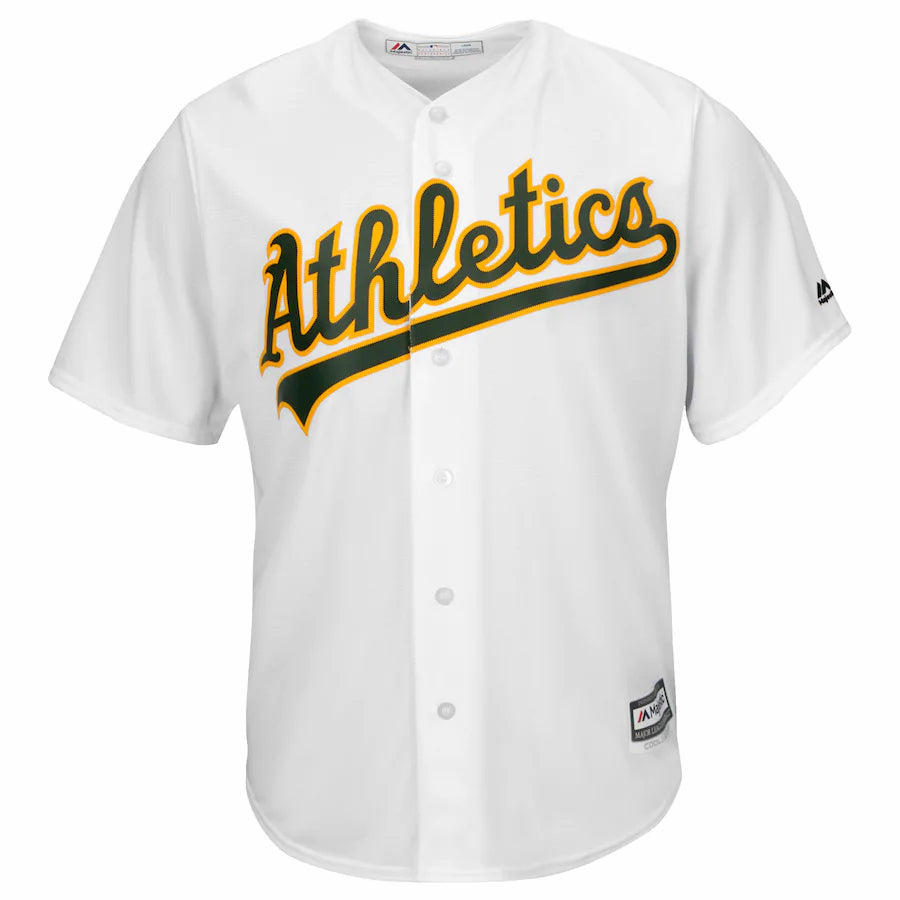 Andrew Triggs Oakland Athletics Majestic Home Cool Base Jersey White