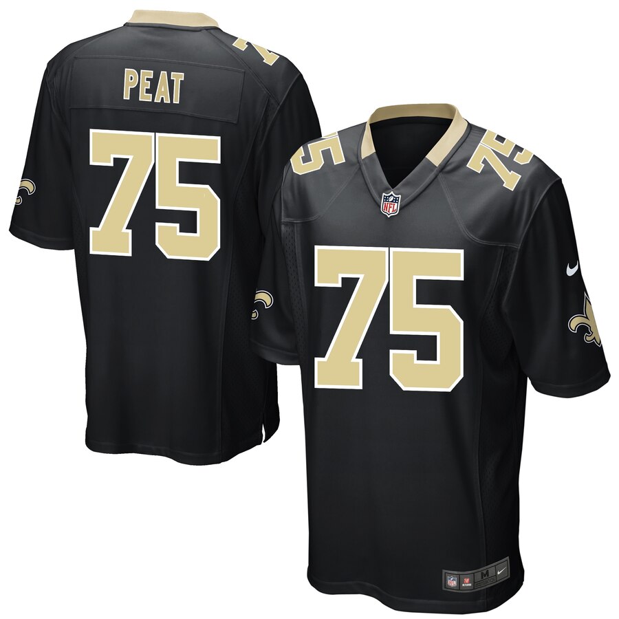 Andrus Peat New Orleans Saints Nike Game Jersey Black
