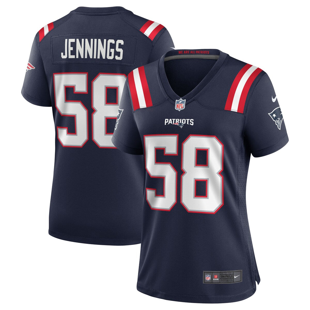Anfernee Jennings New England Patriots Nike Womens Team Game Jersey Navy