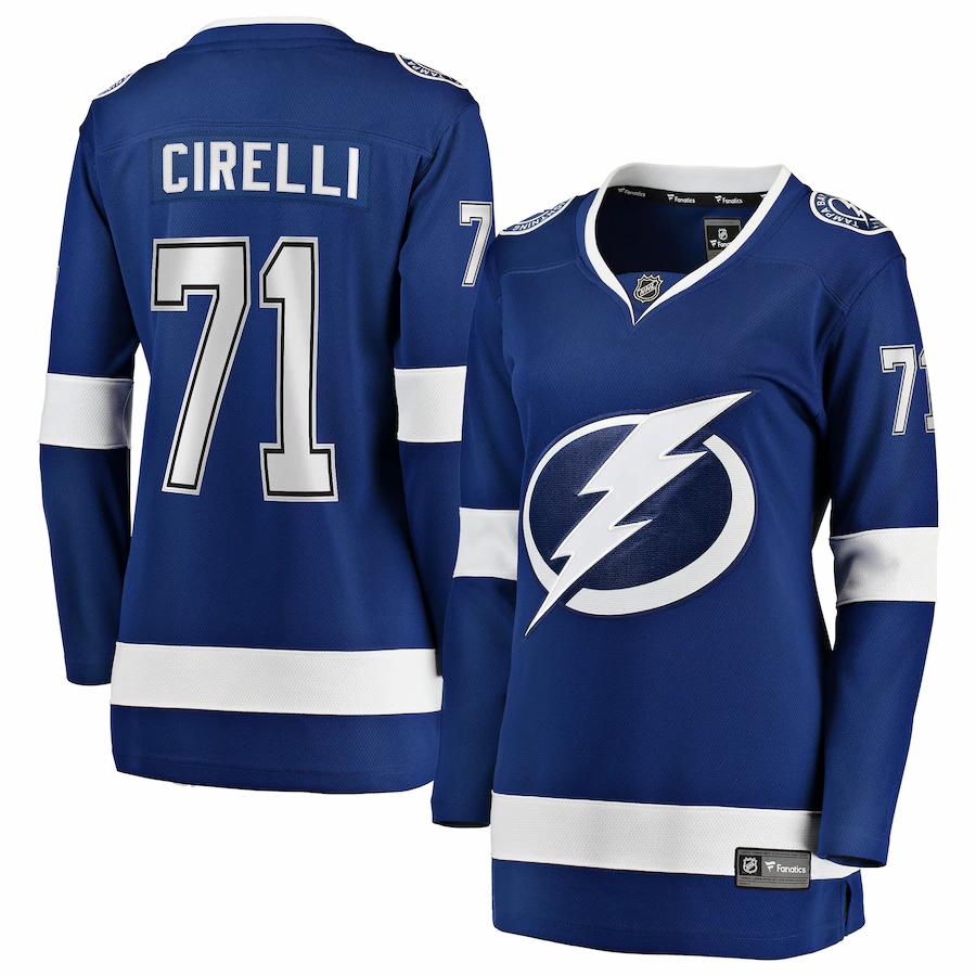 Anthony Cirelli Tampa Bay Lightning Fanatics Branded Womens Home Breakaway Player Jersey Blue