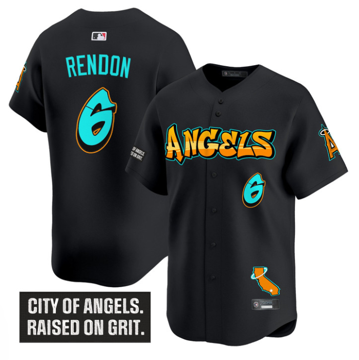 Anthony Rendon Jersey #6 Los Angeles Angels Graffiti Halo Drop Stitched