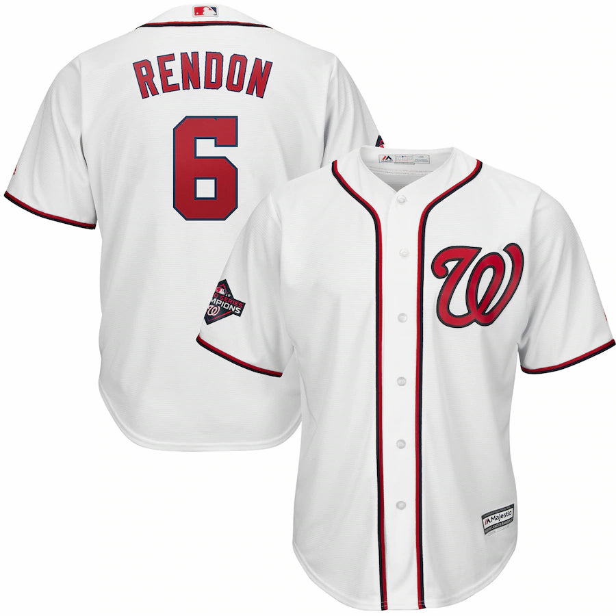 Anthony Rendon Washington Nationals Majestic 2019 World Series Champions Home Cool Base Patch Player Jersey White