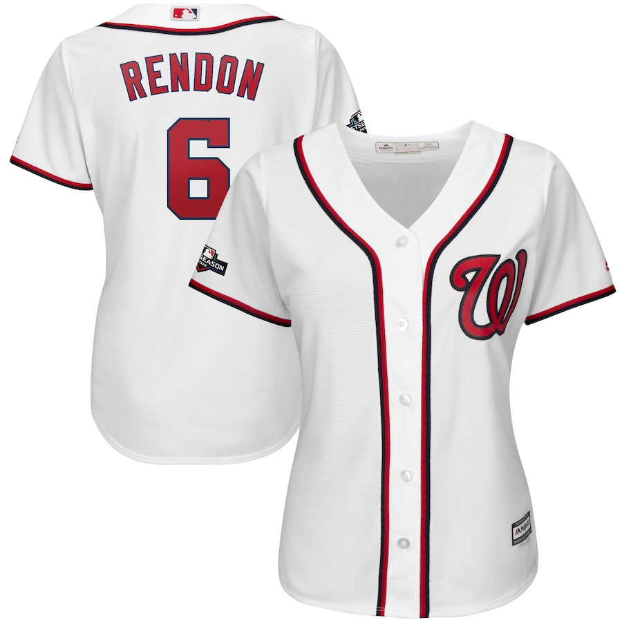 Anthony Rendon Washington Nationals Majestic Womens 2019 Postseason Official Cool Base Player Jersey White