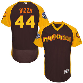 Anthony Rizzo Brown 2016 All star Jersey Mens National League Chicago Cubs 44 Flex Base Majestic Mlb Collection Jersey