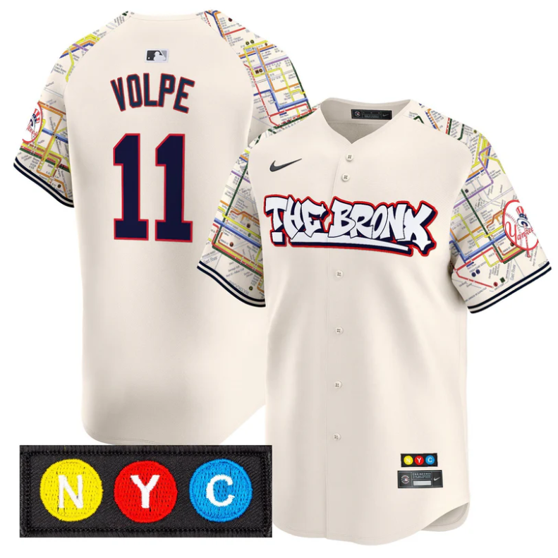 Anthony Volpe Jersey #11 New York Yankees The Bronx Subway Style Premier Stitche