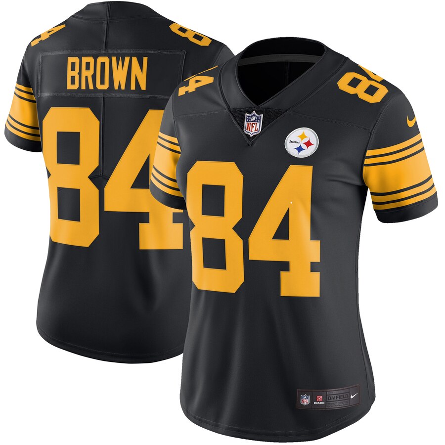 Antonio Brown Pittsburgh Steelers Nike Womens Color Rush Limited Jersey Black