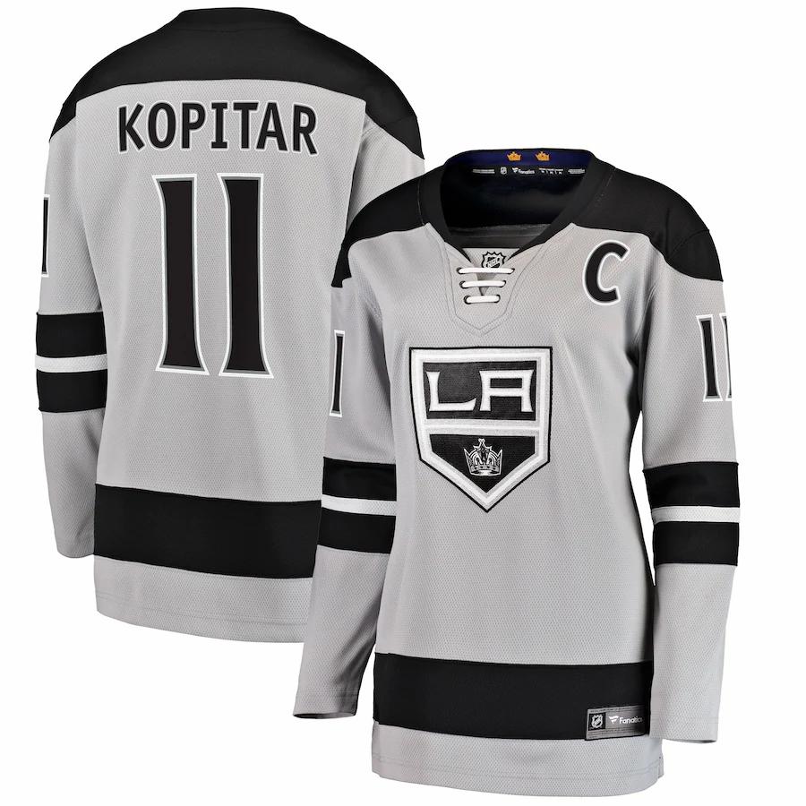 Anze Kopitar Los Angeles Kings Fanatics Branded Womens Alternate Breakaway Player Jersey Gray
