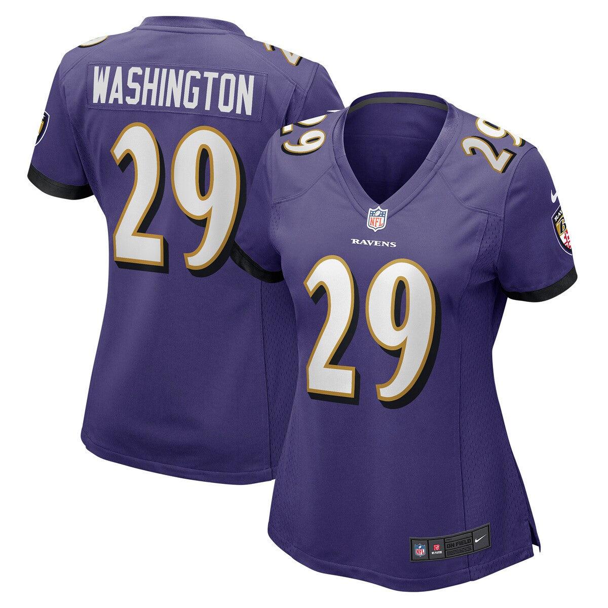 Ardarius Washington Baltimore Ravens Nike Womens Player Game Jersey Purple