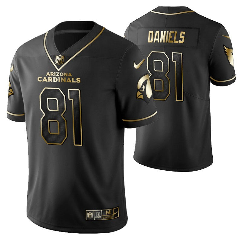 Arizona Cardinals Darrell Daniels 81 2021 Nfl Golden Brandedition Black Jersey Gift For Cardinals Fans