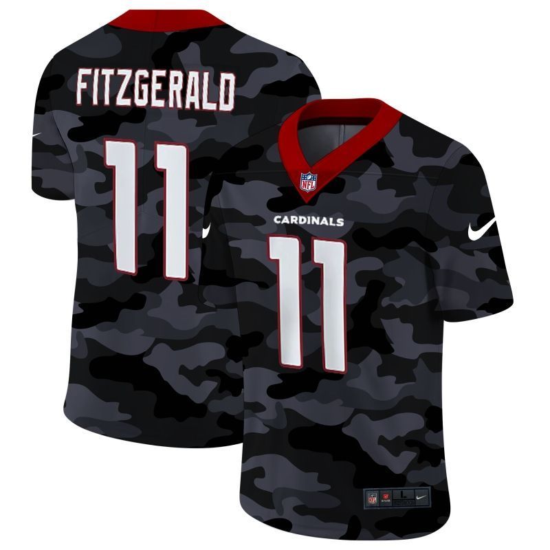 Arizona Cardinals Larry Fitzgerald 11 Nfl 2020 Camo Black Jersey