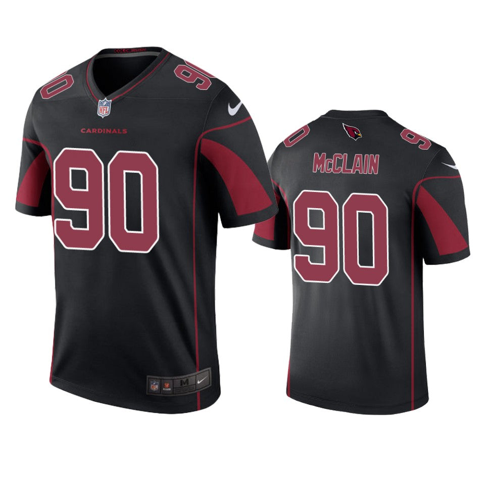 Arizona Cardinals Terrell Mcclain Black Color Rush Legend Jersey