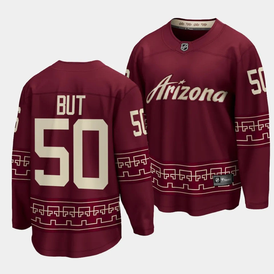 Arizona Coyotes 50 Daniil But Alternate Garnet Jersey 2023 Nhl Draft
