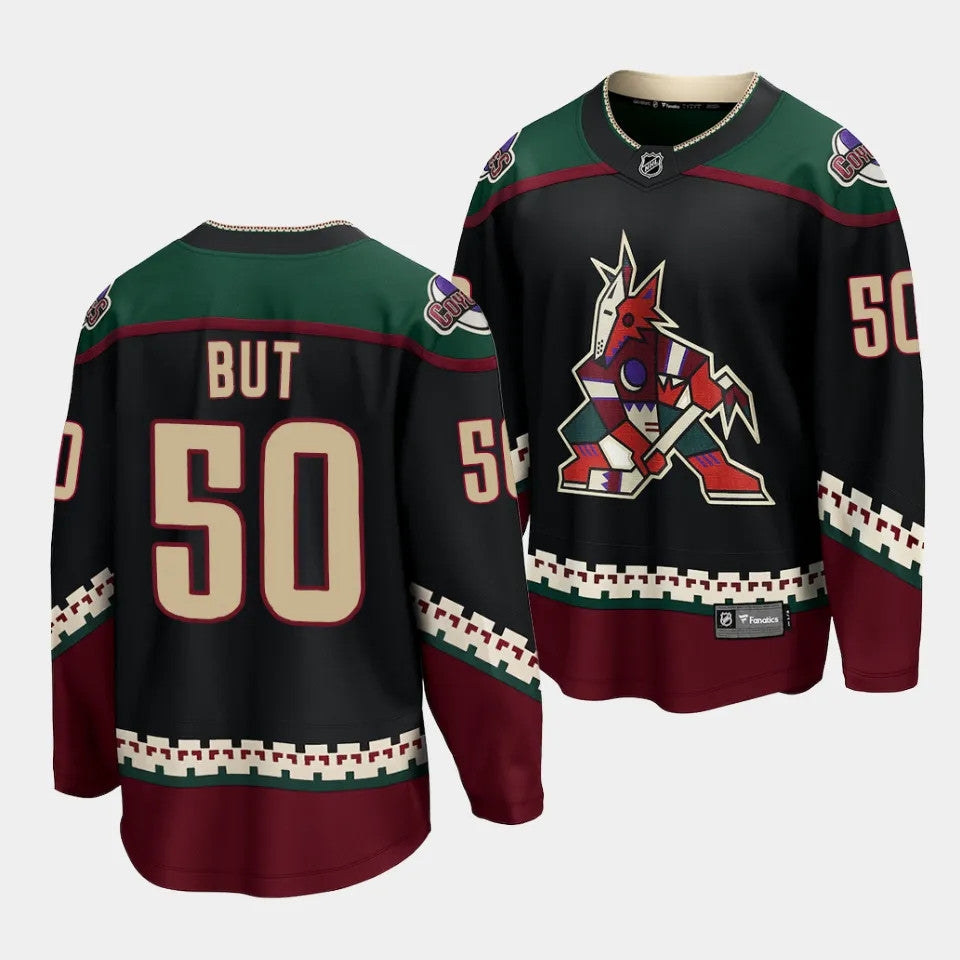 Arizona Coyotes 50 Daniil But Home Black Jersey 2023 Nhl Draft