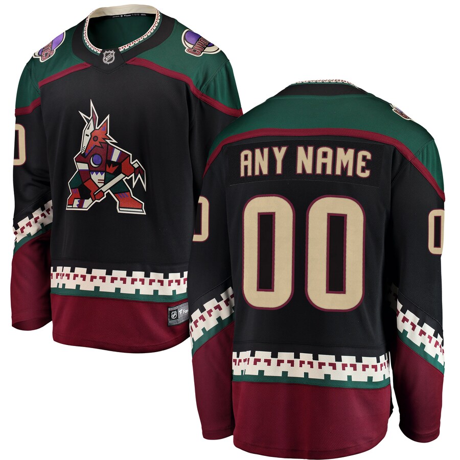 Arizona Coyotes Fanatics Branded Alternate Breakaway Custom Jersey Black