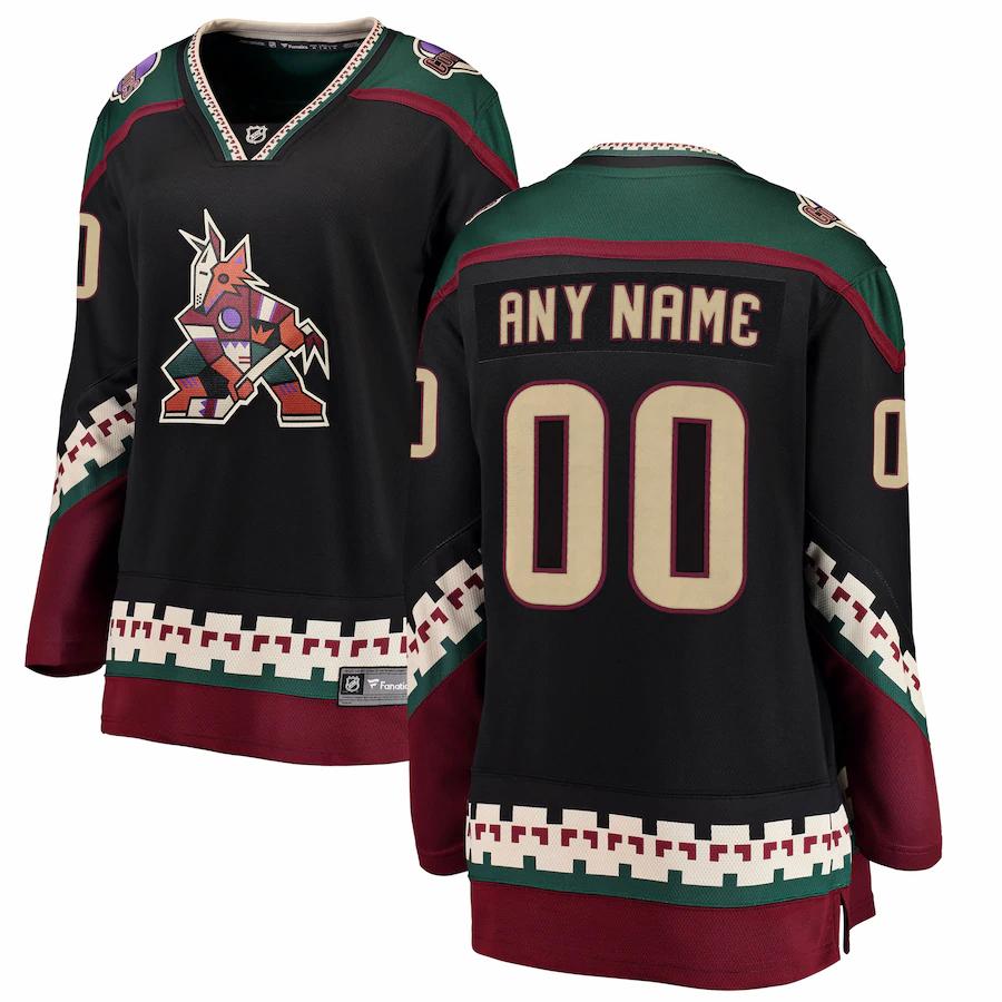 Arizona Coyotes Fanatics Branded Womens Alternate Breakaway Custom Jersey Black