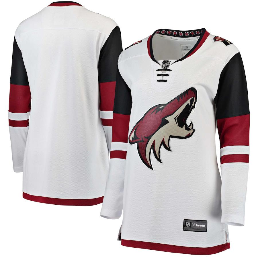 Arizona Coyotes Fanatics Branded Womens Away Breakaway Jersey White