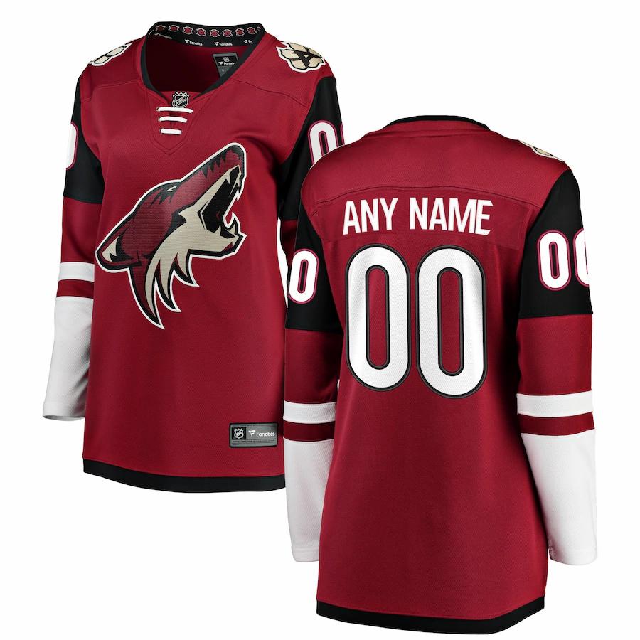 Arizona Coyotes Fanatics Branded Womens Home Breakaway Custom Jersey Red