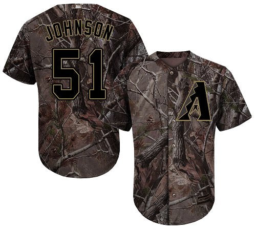 Arizona Diamondbacks 51 Randy Johnson Camo Realtree Collection Cool Base Stitched Mlb Jersey