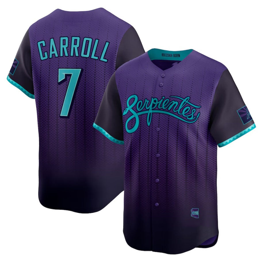 Arizona Diamondbacks #7 Corbin Carroll Purple 2025 City Connect Limited Player S