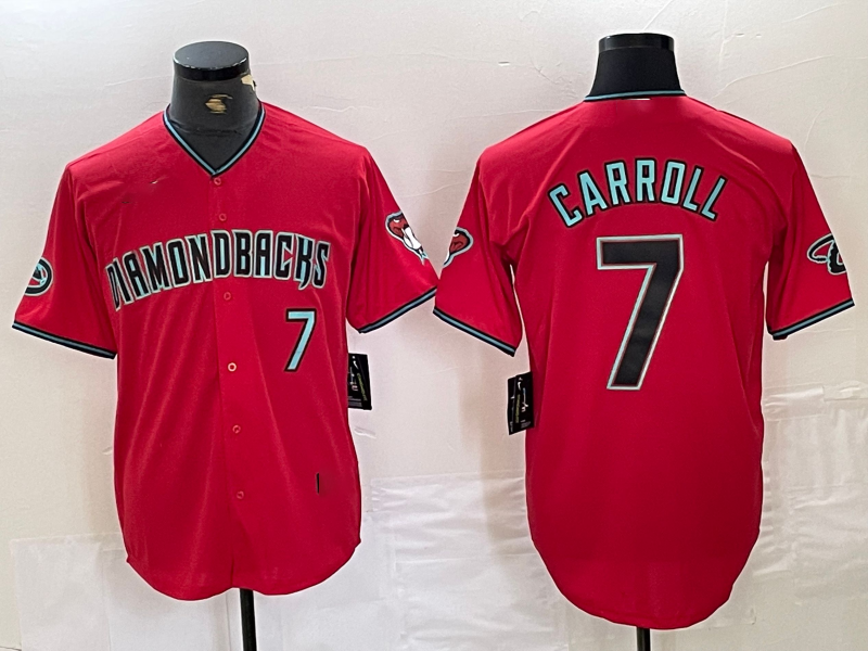 Arizona Diamondbacks #7 Corbin Carroll Red 2024 Cool Base Stitched Baseball Jers