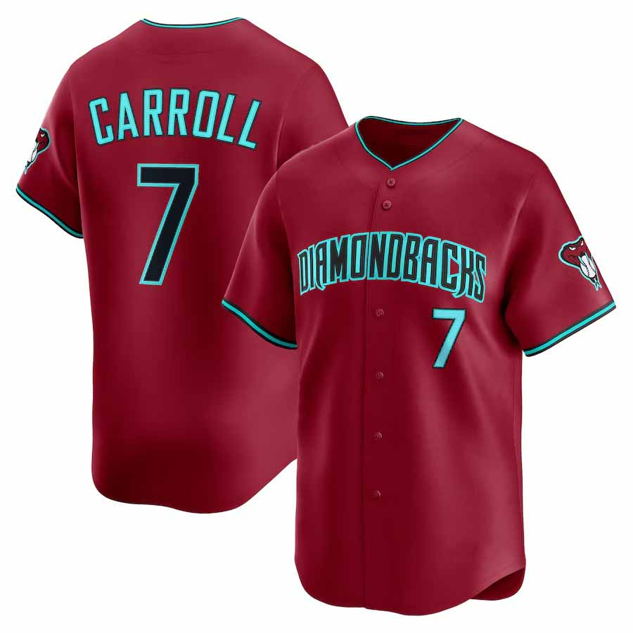 Arizona Diamondbacks #7 Corbin Carroll Red Alternate Limited Stitched Baseball J