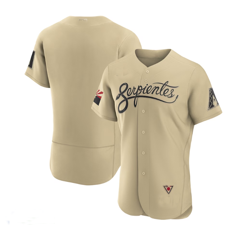 Arizona Diamondbacks City Connect Authentic Jersey Gold Stitches Baseball Jers