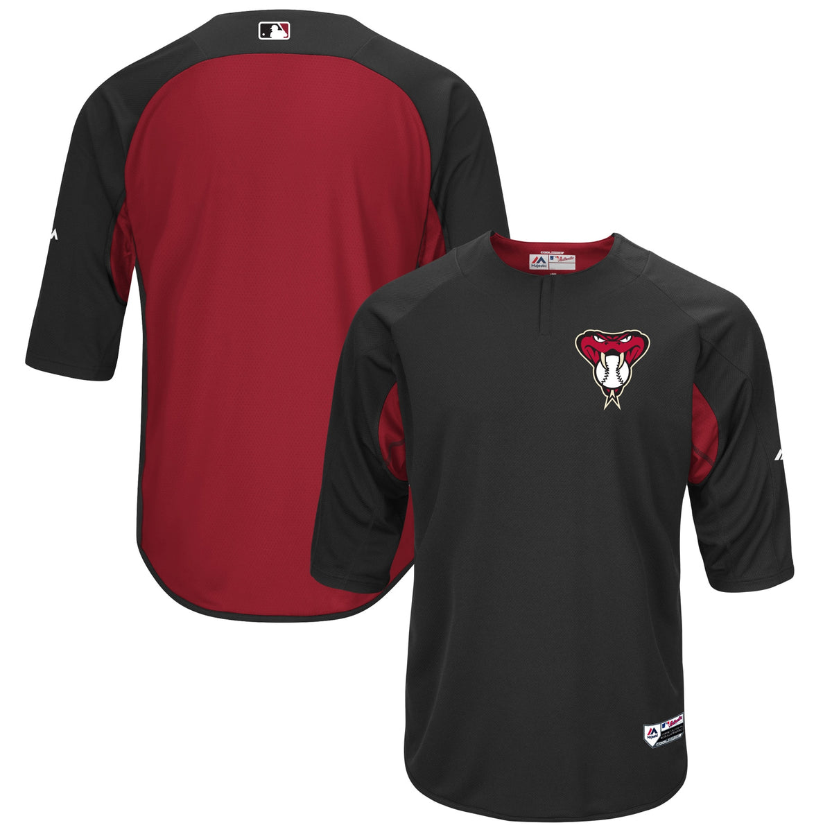 Arizona Diamondbacks Majestic Authentic Collection On field 34 sleeve Batting Practice Jersey Blacksedona Red
