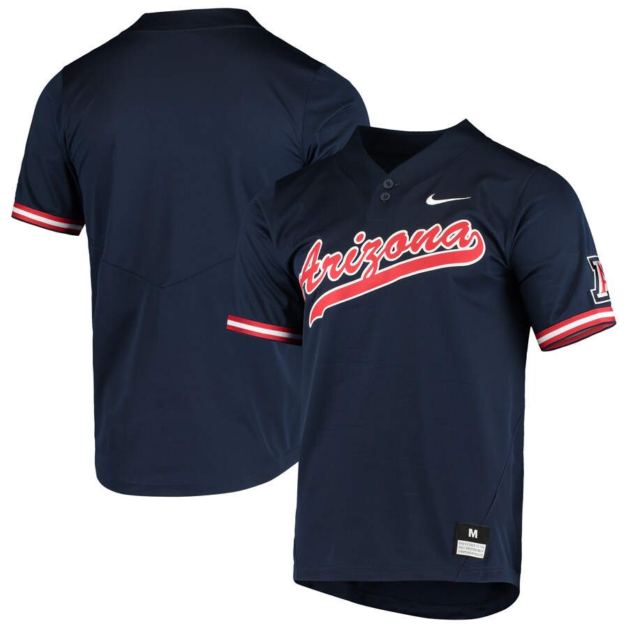 Arizona Wildcats Vapor Untouchable Elite Full button Baseball Jersey Navy