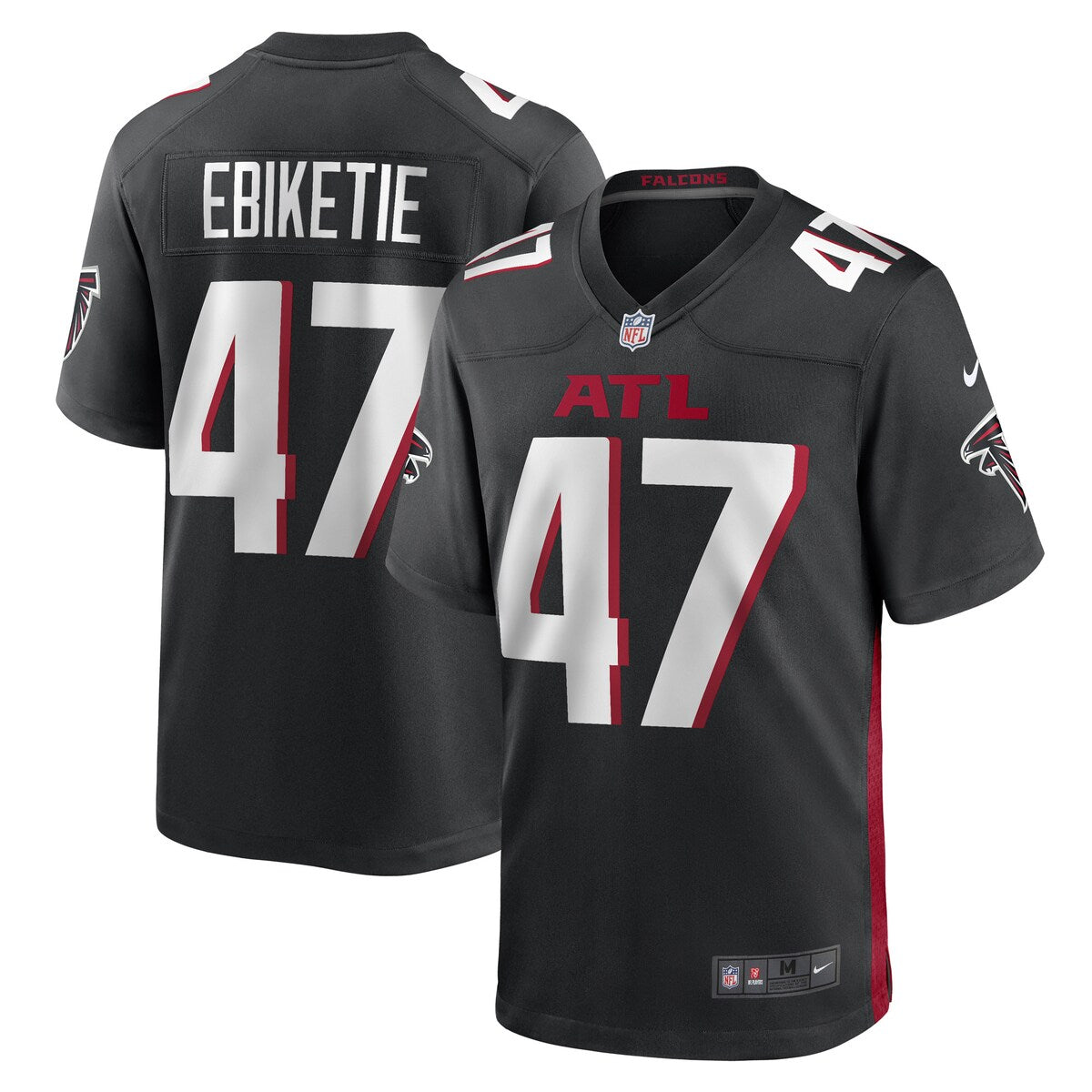 Arnold Ebiketie Atlanta Falcons Nike Game Player Jersey Black