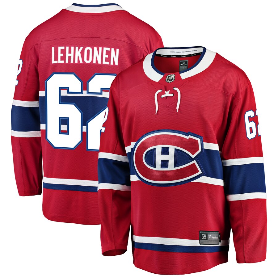Artturi Lehkonen Montreal Canadiens Fanatics Branded Breakaway Player Jersey Red