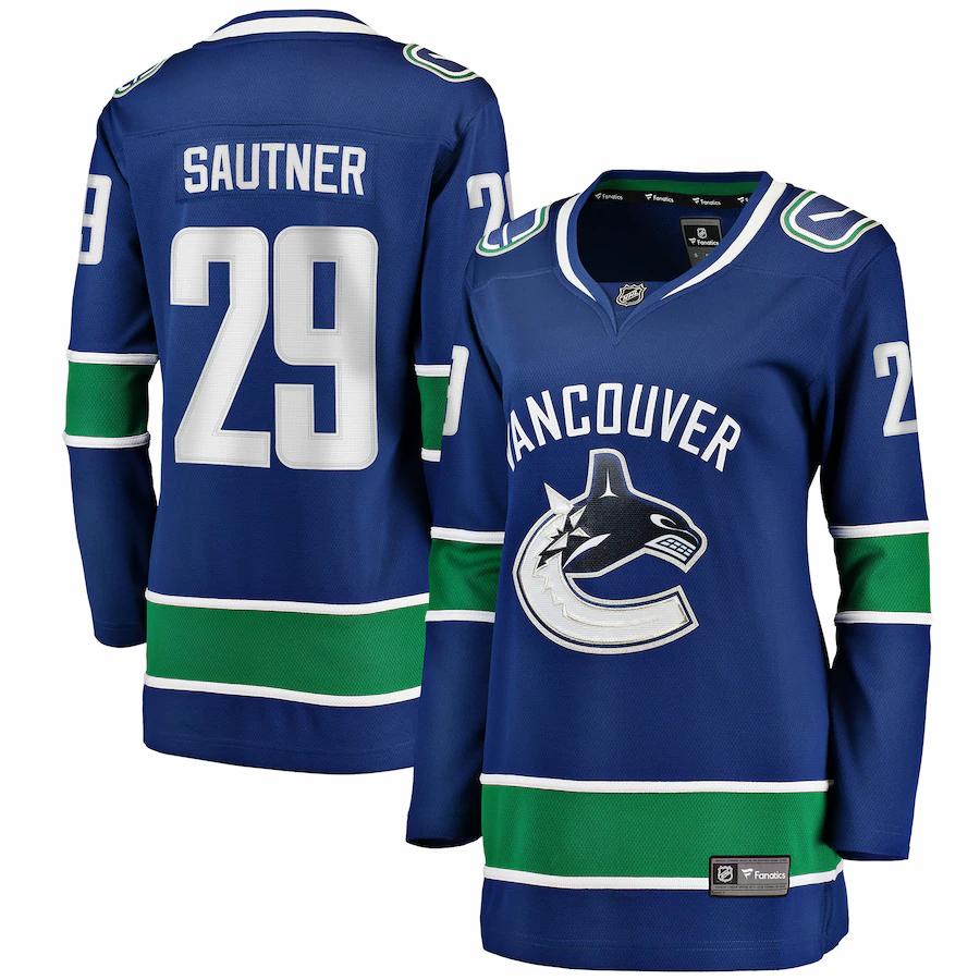 Ashton Sautner Vancouver Canucks Fanatics Branded Womens Home Breakaway Player Jersey Blue