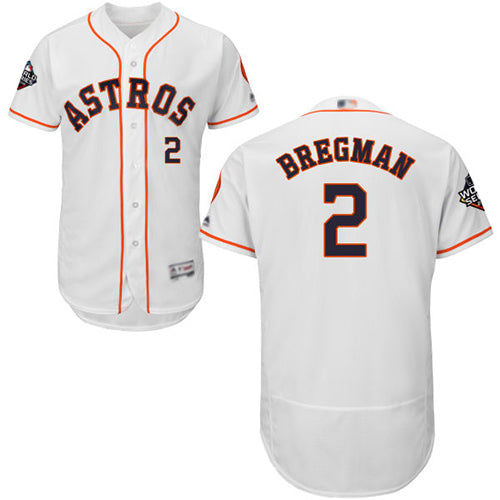 Astros 2 Alex Bregman White Flexbase Authentic Collection 2019 World Series Bound Stitched Baseball Jersey