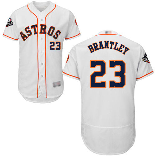Astros 23 Michael Brantley White Flexbase Authentic Collection 2019 World Series Bound Stitched Baseball Jersey