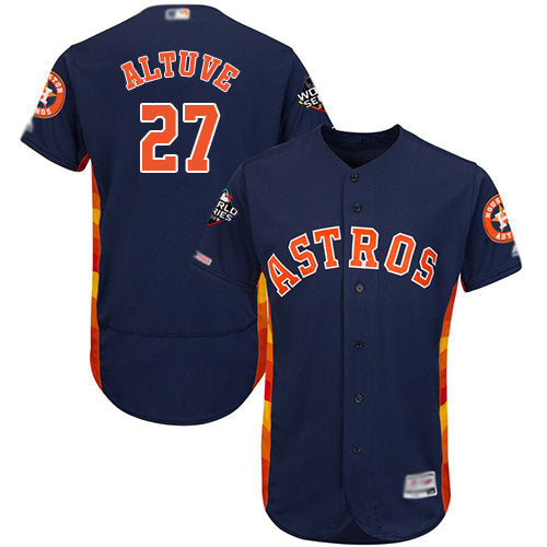 Astros 27 Jose Altuve Navy Blue Flexbase Authentic Collection 2019 World Series Bound Stitched Baseball Jersey