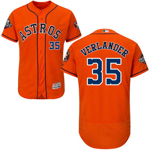 Astros 35 Justin Verlander Orange Flexbase Authentic Collection 2019 World Series Bound Stitched Baseball Jersey