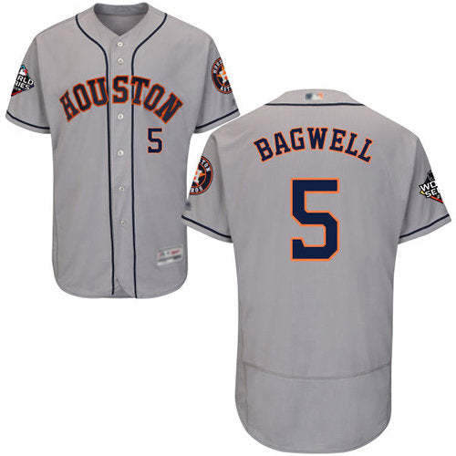 Astros 5 Jeff Bagwell Grey Flexbase Authentic Collection 2019 World Series Bound Stitched Baseball Jersey
